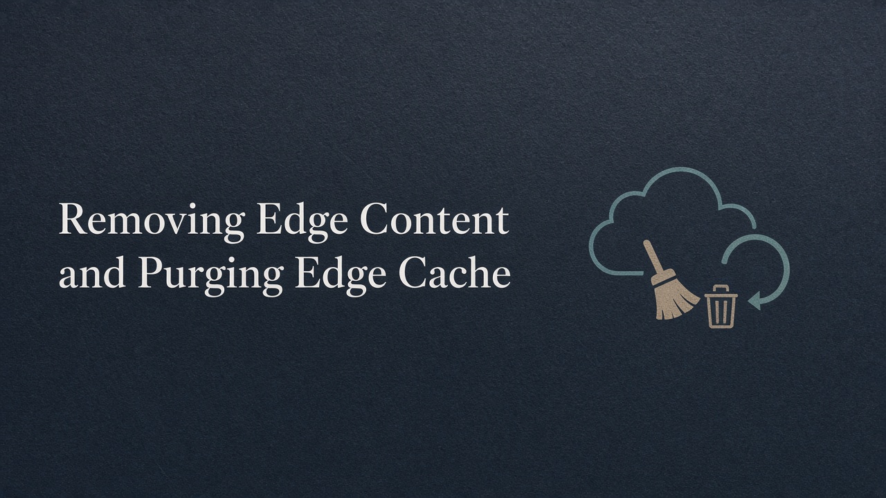 Removing Edge Content and Purging Edge Cache with Sitecore XM Cloud Admin API
